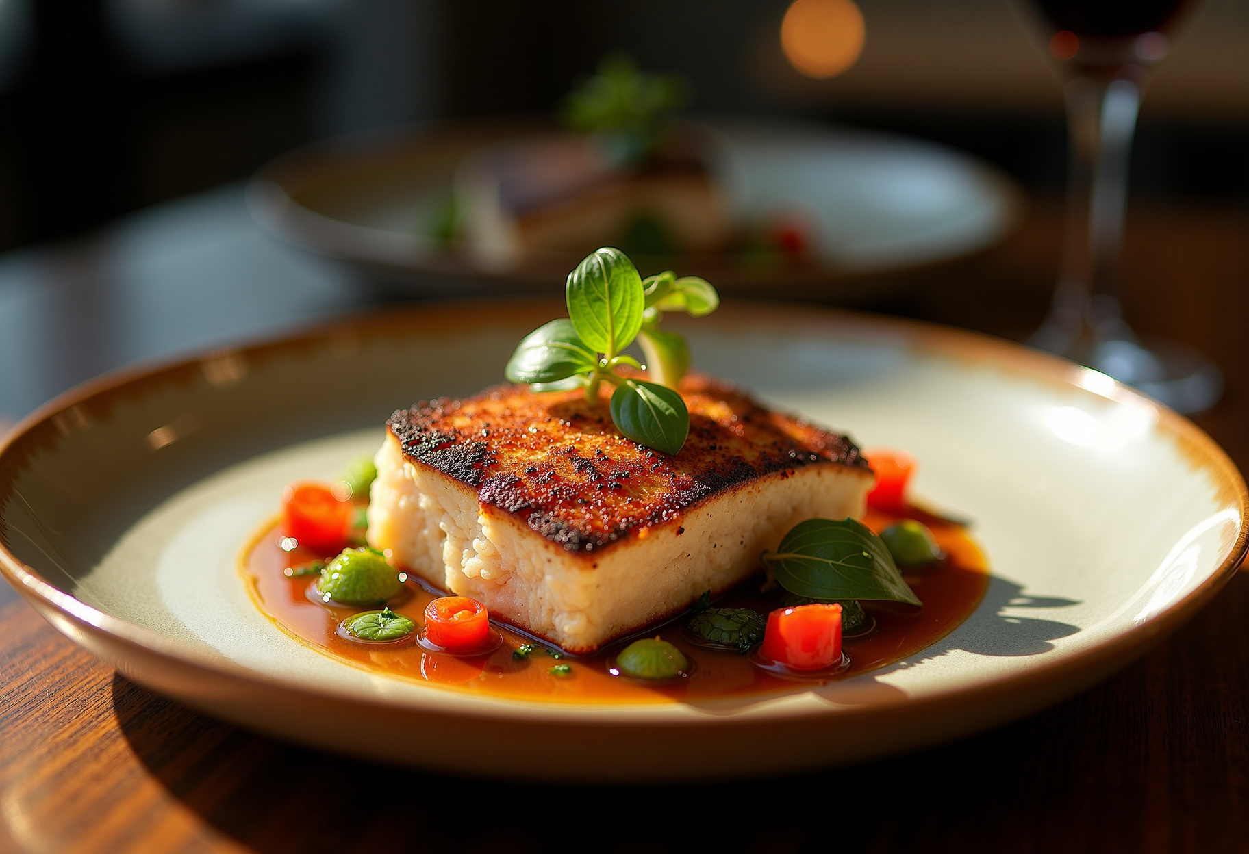 A plated dinner course