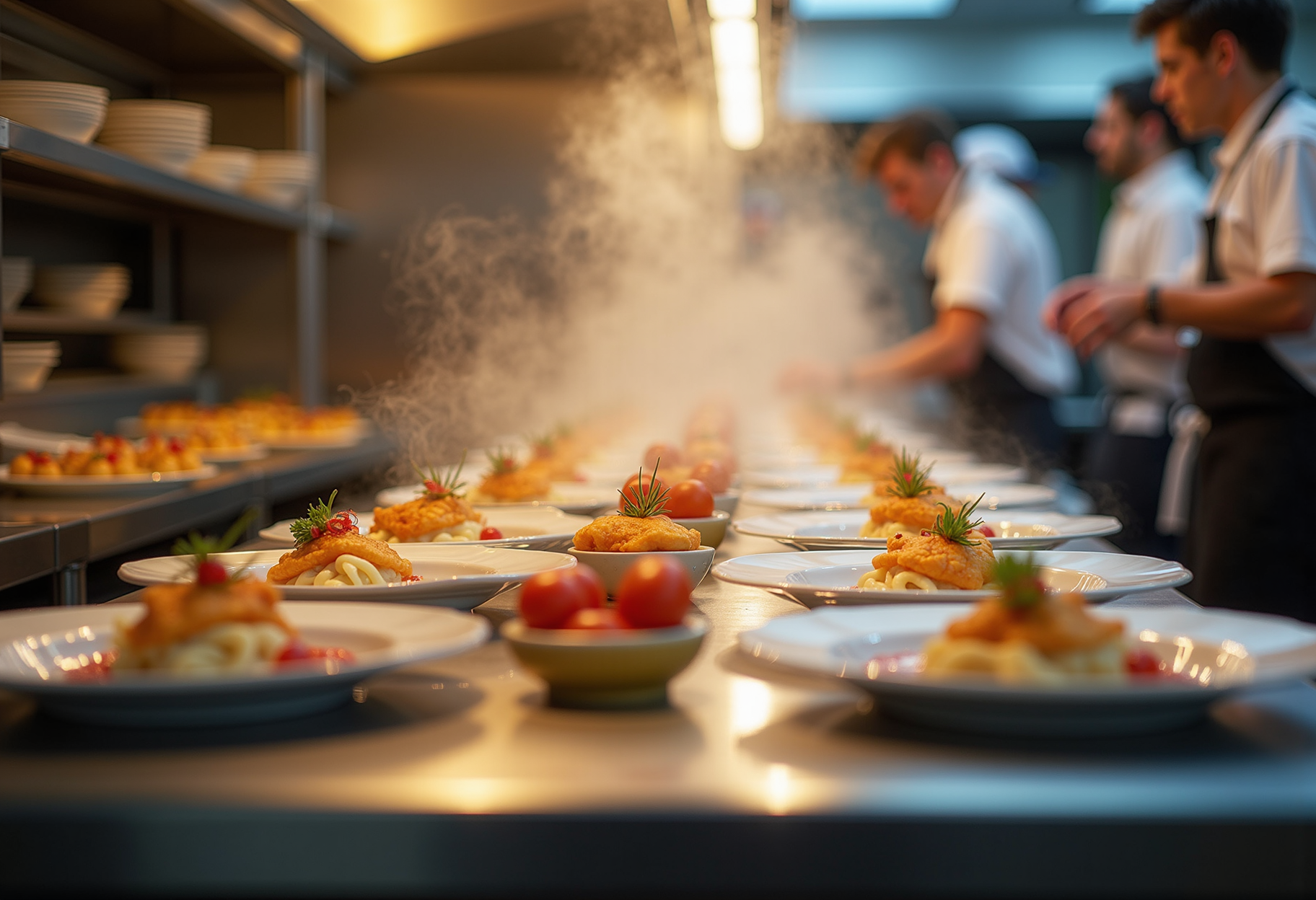 The kitchen at work